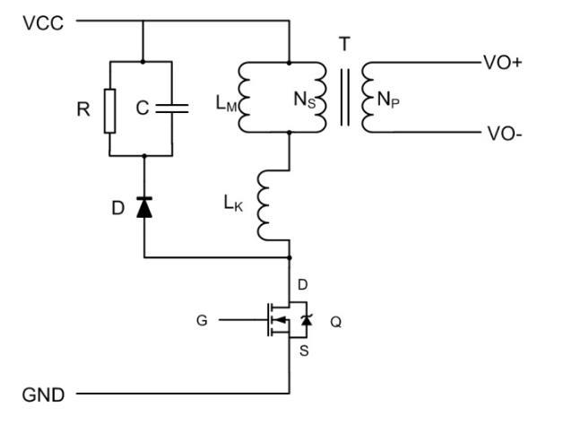 單端反激RCD吸收電路